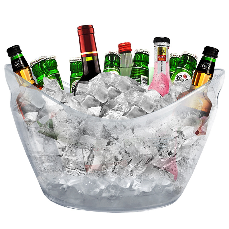 Plastic Ice Bucket Drink Wine Cooler Beverage Coolers Portable Buckets Beer Cooler Cubeta De Hielo Enfriador De Cerveza Buckets