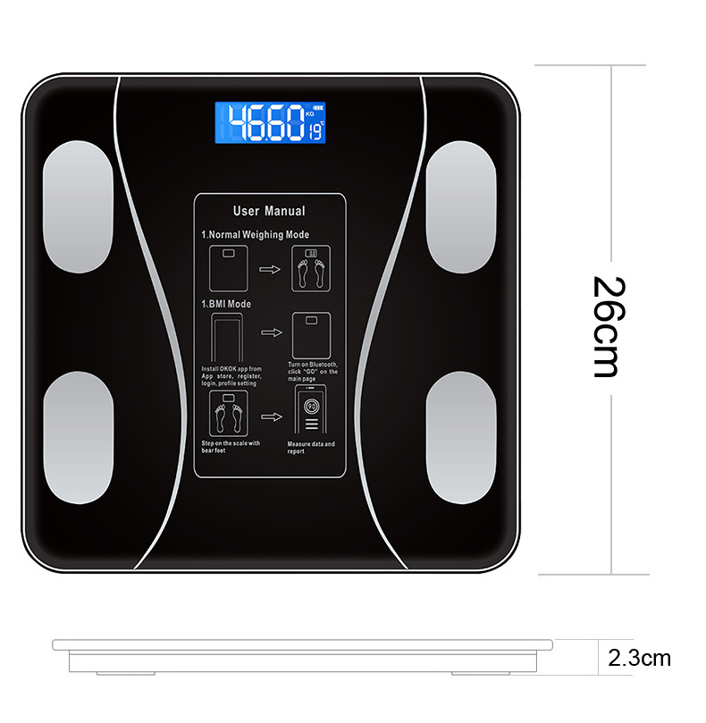 Balanza Basculas Digital Electronic Balance Weighing Body Fat Scales Weigh 180KG BMI Weight Bathroom Scale Smart Body Fat Scales