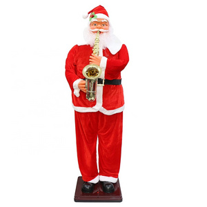 New Arrival Musical Santa Claus Holiday Santa Decoration Indoor Festival Props Navidad Decoracion Christmas Santa Claus