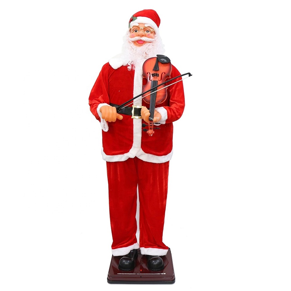 New Arrival Musical Santa Claus Holiday Santa Decoration Indoor Festival Props Navidad Decoracion Christmas Santa Claus