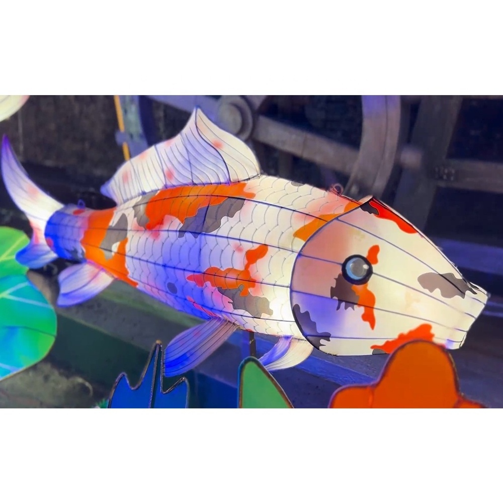 2023 Nice Chinese New Year Animal Lanterns Cloth Wire Handicraft Chinese Artificial Lantern Outdoor for Holiday Display