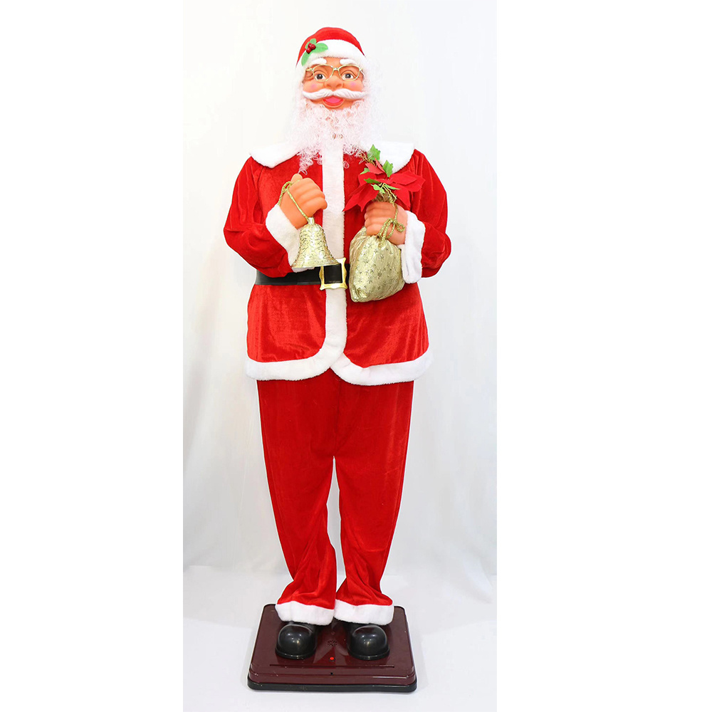 New Arrival Musical Santa Claus Holiday Santa Decoration Indoor Festival Props Navidad Decoracion Christmas Santa Claus