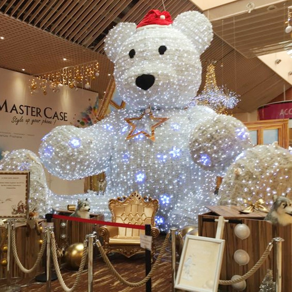 Outdoor Christmas Lighted Bear Decorations Hot Sale Giant Christmas Bear Led Polar  Bears Christmas Lights