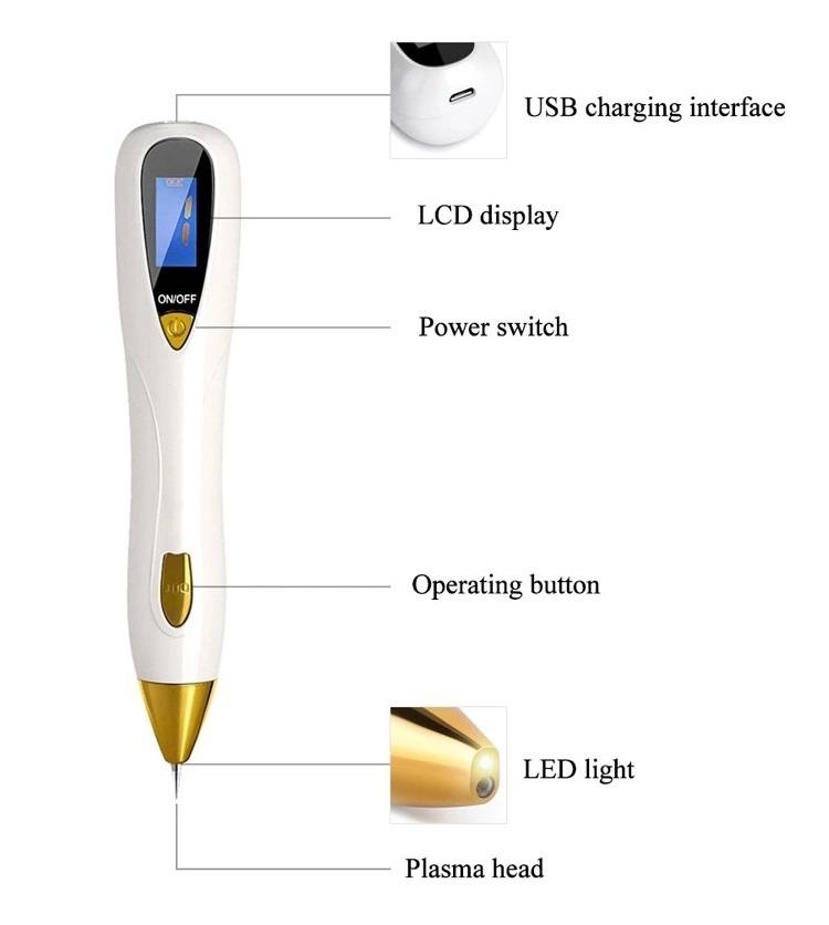 Light Weight Professional Beauty Laser Beauty Sweep Spot Skin Tattoo Acne Wart Plasma Micro Spot Mole Remover Pen