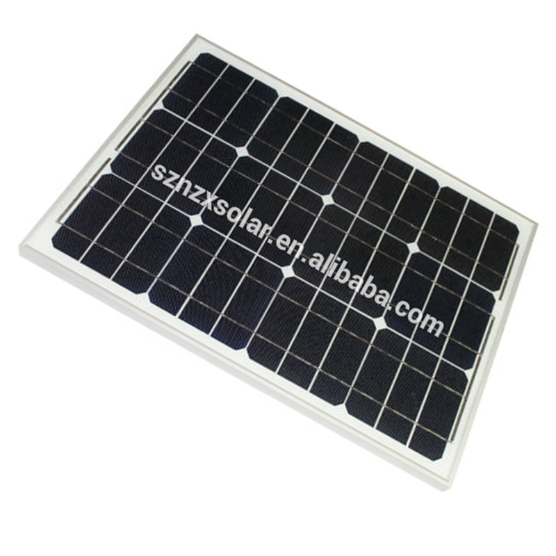 Monocrystalline Glass 12V Solar Panel Cheap Price 50W 52W with CE ROHS