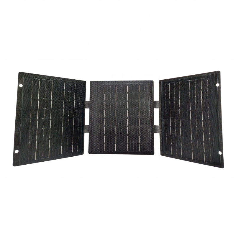 20W Plug-N-Go ETFE 3-Fold Solar Panel Rollable Foldable Light Mono Panels for EV Boat Car Camping Outdoor Emergency Charging