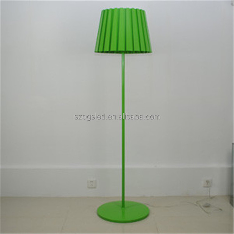 Contemporary Fancy E27 Hotel Cafe Downlight Ribbed Shade Carbon Steel Floor Standing Lamp