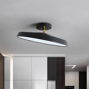 Modern Interior Decoration Design Ceiling Pendant Lamp Black Round Shade Simple Hanging Lights with Led 10W