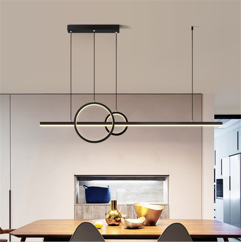 Modern simple ceiling lamp Creative Circle Chandeliers bar restaurant pendant Light