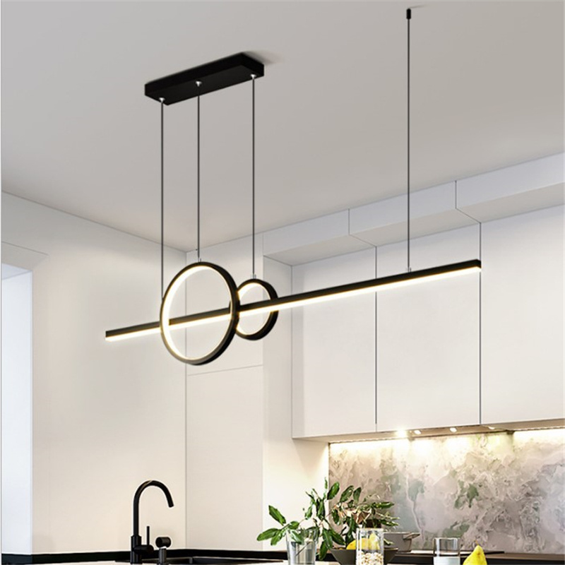 Modern simple ceiling lamp Creative Circle Chandeliers bar restaurant pendant Light