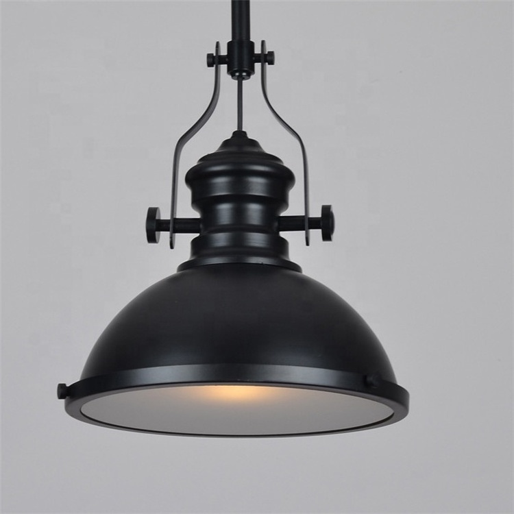 Vintage Industrial Lighting Black Wrought Iron E27 Farmhouse Chandelier Retro Pendant Light