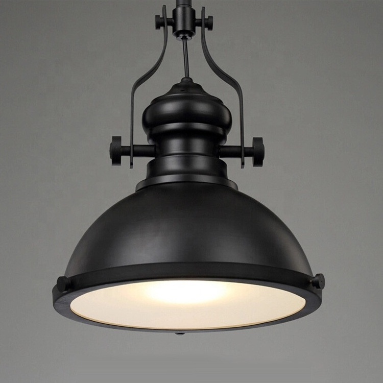 Vintage Industrial Lighting Black Wrought Iron E27 Farmhouse Chandelier Retro Pendant Light