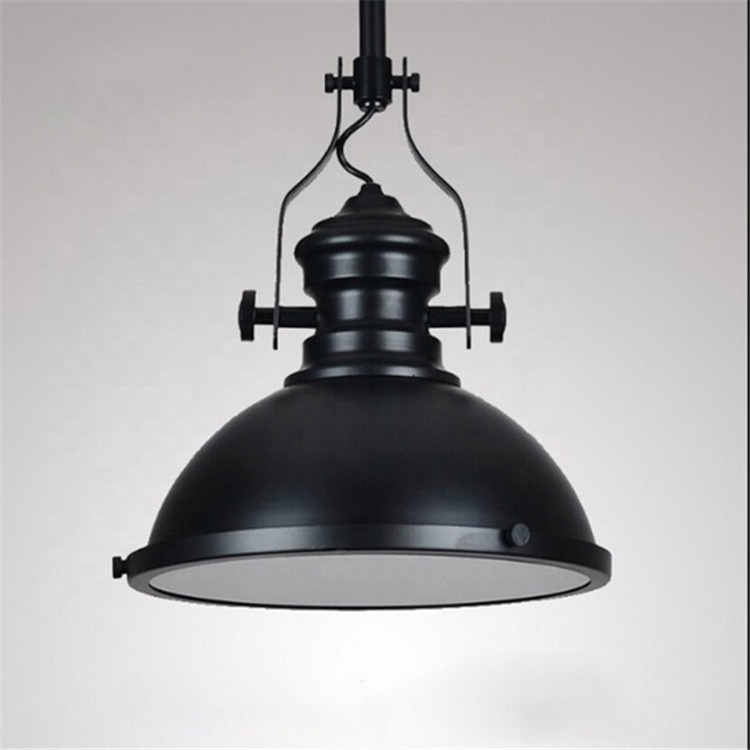 Vintage Industrial Lighting Black Wrought Iron E27 Farmhouse Chandelier Retro Pendant Light