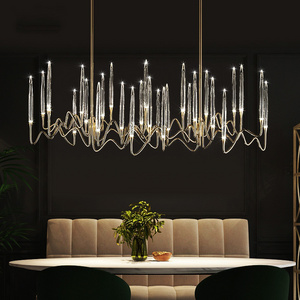 2023 New arrival modern decorative acrylic tube led pendant lights chandelier