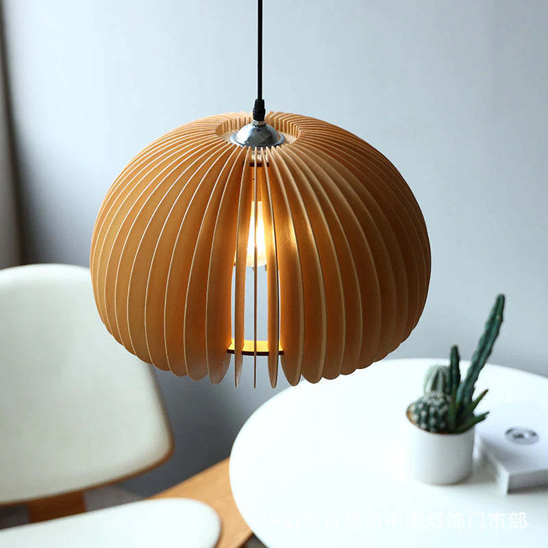 Lighting Modern Umbrella Wood Hanging Lighting Rattan Pendant Lamp Bamboo Pendant Lamp