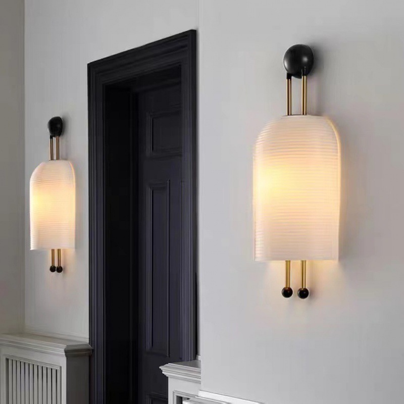 2023 New Design Interior Decoration Lighting Sconces Glass Wall Lamp Bedroom Bedside Sconce E27 230V LED Novelty White Crystal