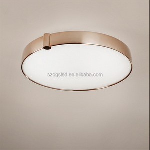 Wholesale Indoor Ceiling Lamp Iron Round Lighting Lamp with Acrylic LED Luxury Ceiling Lights Rose Gold Modern 75 Energy Saving