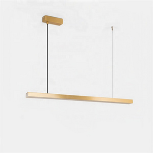 Modern Linear Ceiling  Light Lamp Black/Brass Aluminum 36W LED Pendant Lighting Fixture