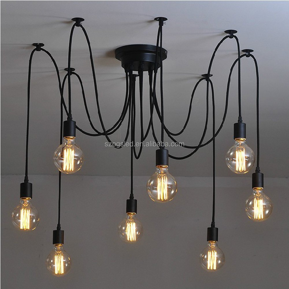 House Kitchen Iron Pendant Light Vintage Style Ceiling Light Fixture For Restaurant