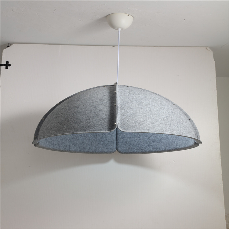 Recycled Felt Forming Acoustic Lamp shade Fancy Hanging Lights For Home Decorative Ceiling Chandelier Modern Pendant Light