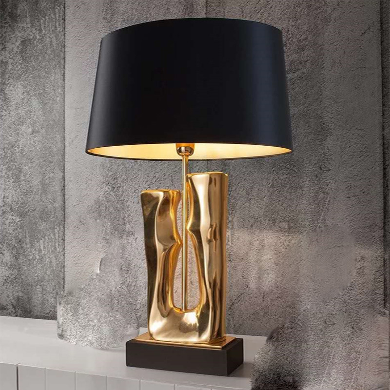 Table Lampbraceletsk Lighting Modern House Decoration Table Lamp Nordic Lamp Antique Handmade Resin LED Electric Fabric 70 Gold