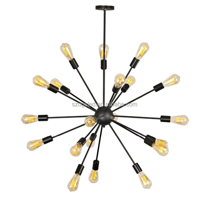 modern satellite sputnik pendant light chandelier with edison bulbs