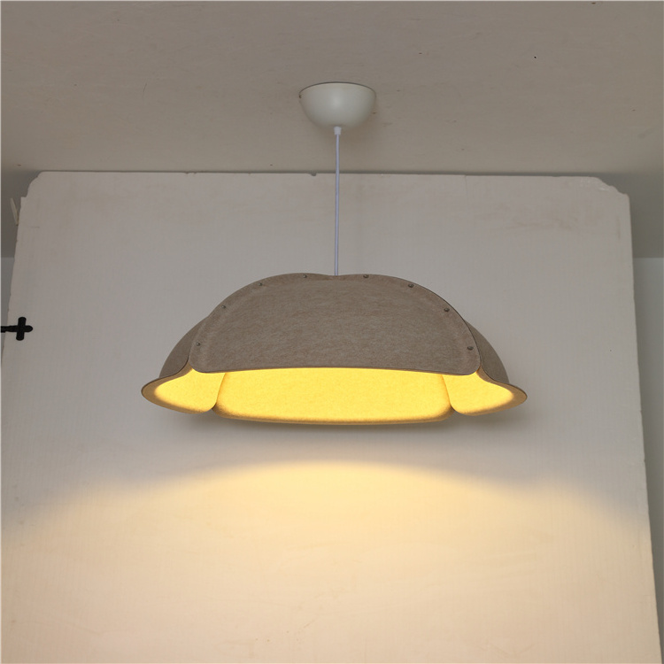 Recycled Felt Forming Acoustic Lamp shade Fancy Hanging Lights For Home Decorative Ceiling Chandelier Modern Pendant Light