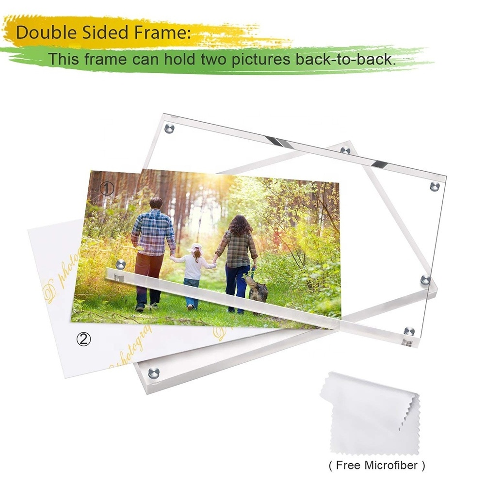 Wholesale 4x6 5x7 6x8 a4 Acrylic Picture Frames Acrylic digital Magnetic Photo Frame