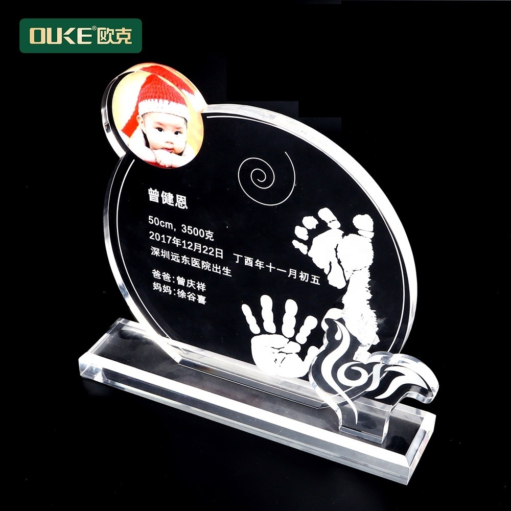 Hot selling exquisite personalized custom clear acrylic award trophy blanks