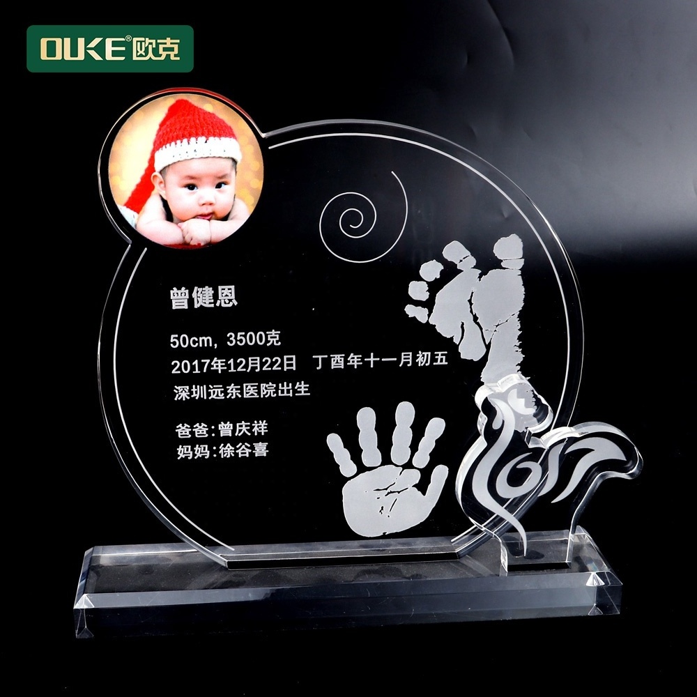 Hot selling exquisite personalized custom clear acrylic award trophy blanks