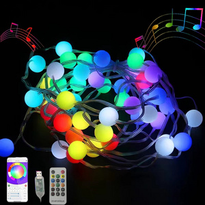 Smart light wifi remote control string lights holiday decorative fairy color changing outdoor christmas led usb string lights