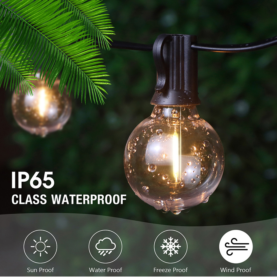 Outdoor led string light 7.6M 15M 9M 5M Christmas garland AC 220V -110v US EU Plug garden lights decoration bulb