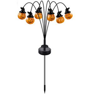 Outdoor Garden Waterproof Halloween Decoration Pathway Lawn Decorate Solar Pumpkin Landscape Lights