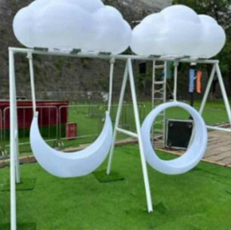 Furniture Playhouse Patio Holiday Hanging Chair Amusement Park Outdoor Courtyard Landscape Plaza Interactive Led Cloud Swings