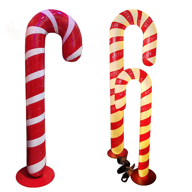 Large fiberglass balloons sculpture christmas window displays props Christmas decoration home store fiberglass resin candy cane