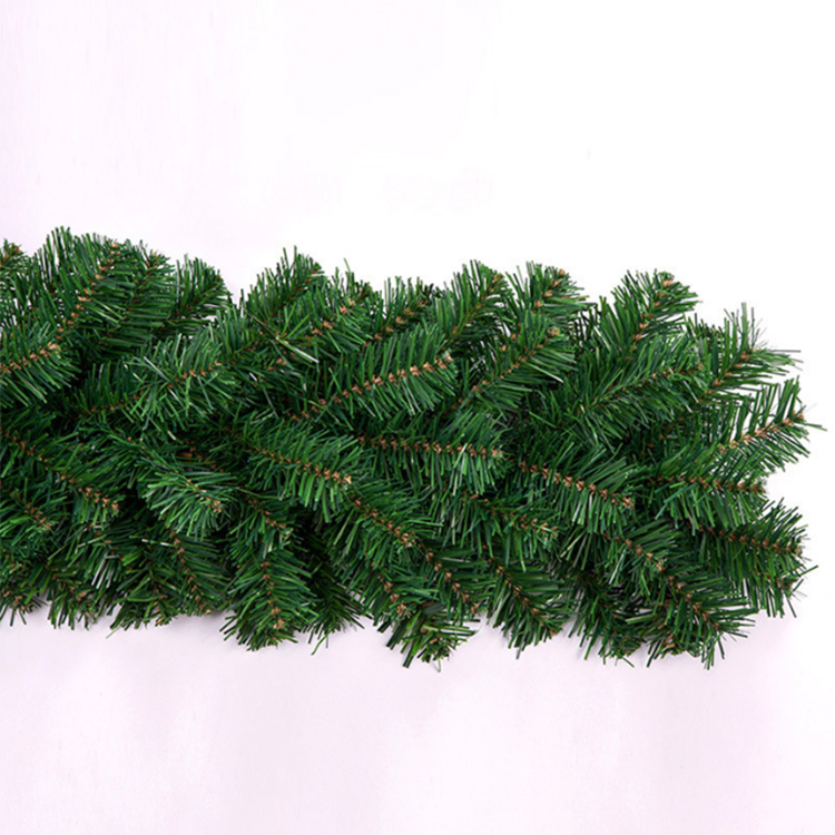 2.7M Rattan New Year Wreath Decor Xmas Tree Decoration Supplies Green Artificial PVC PET Material Pine Needles Christmas Garland