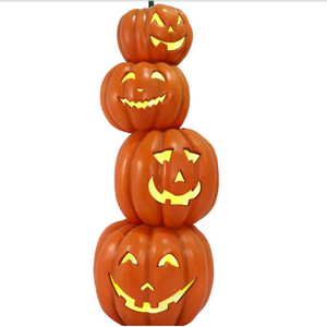 Fiberglass Statues Giant  Tower Pumpkin Halloween Large custom fiberglass sculpture Pumpkin outdoor decoration for holiday event