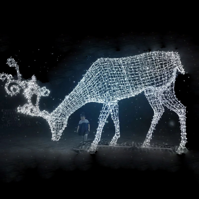 3D animal sculptures reindeer led light christmas reindeer outdoor,christmas outdoor reindeerd,christmas outdoor reindeets