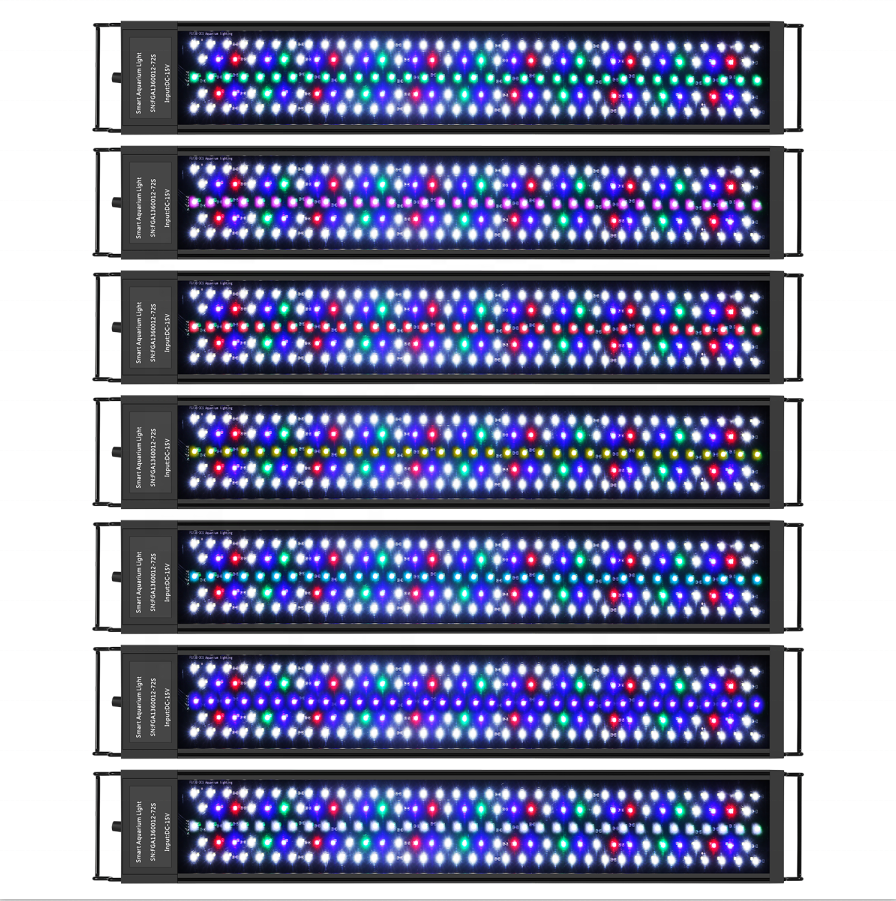 full spectrum rgb coral reef fish tank lighting freshwater planted bracket stand holder controller led lights led aquarium light