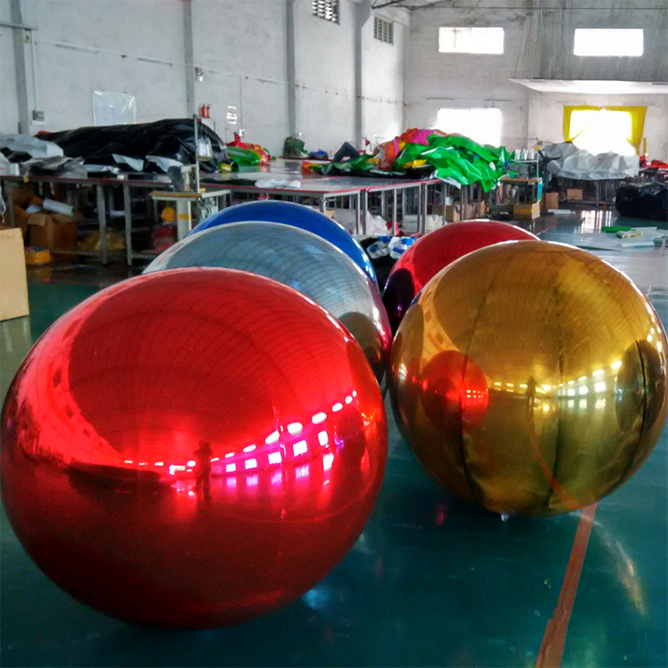 inflatable costume 1M 2M 3M Inflatable Mirror Ball Giant Event Decoration PVC Floating Sphere Mirror Balloon Disco