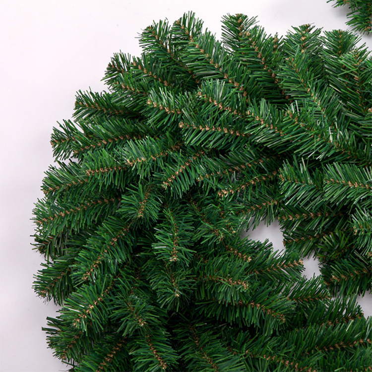 2.7M Rattan New Year Wreath Decor Xmas Tree Decoration Supplies Green Artificial PVC PET Material Pine Needles Christmas Garland