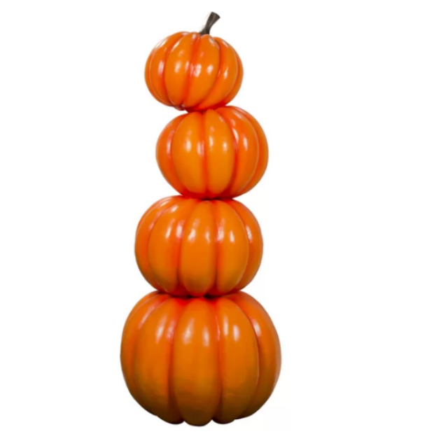 Fiberglass Statues Giant  Tower Pumpkin Halloween Large custom fiberglass sculpture Pumpkin outdoor decoration for holiday event