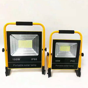 LED Rechargeable Portable Flood Light 50W 100W Camping Travel Emergency USB Solar Panel Charging Lamp