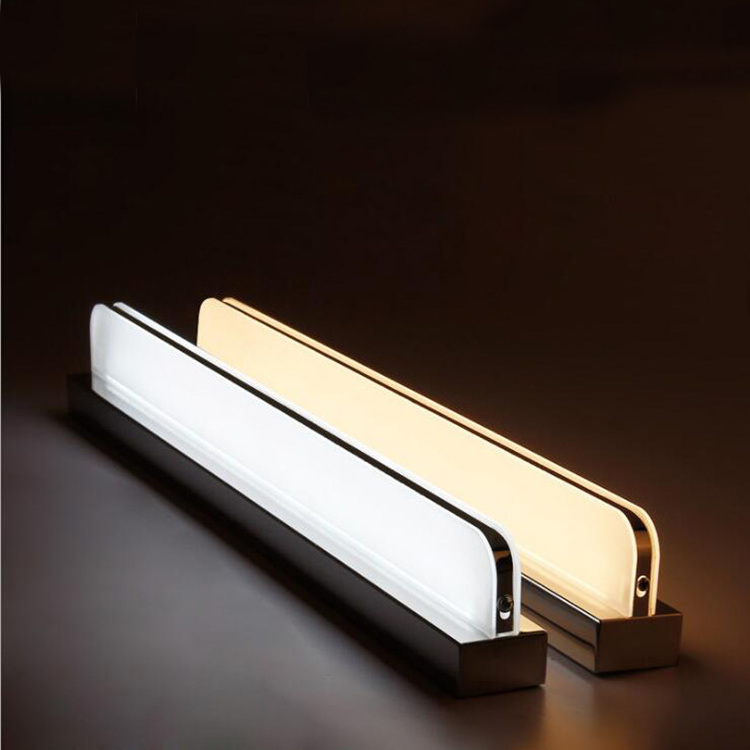 Modern Bathroom Light Stainless Steel LED Front Mirror Light Makeup Wall Lamp Vanity Lighting Fixtures Mirror Lamp