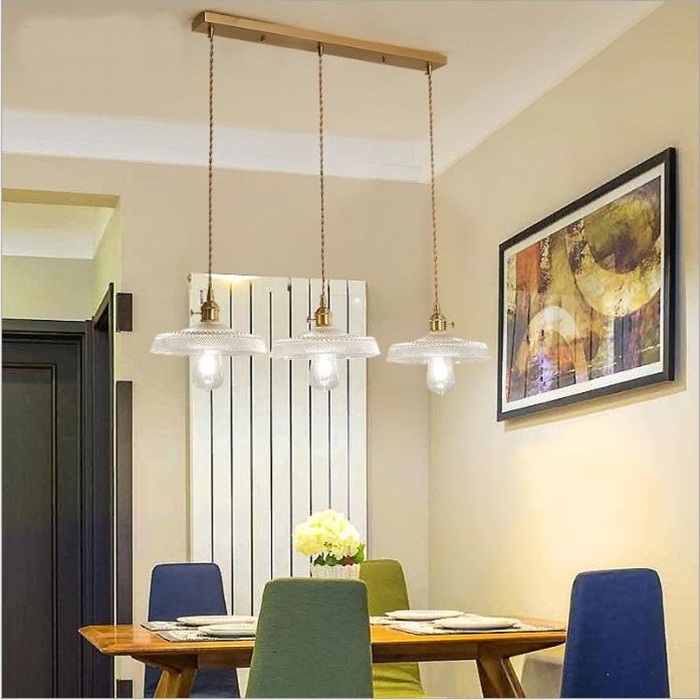 Nordic Crystal glass LED ceiling lamps 3 heads LED pendant light For Bar Restaurant dining room Decoration hanging lights