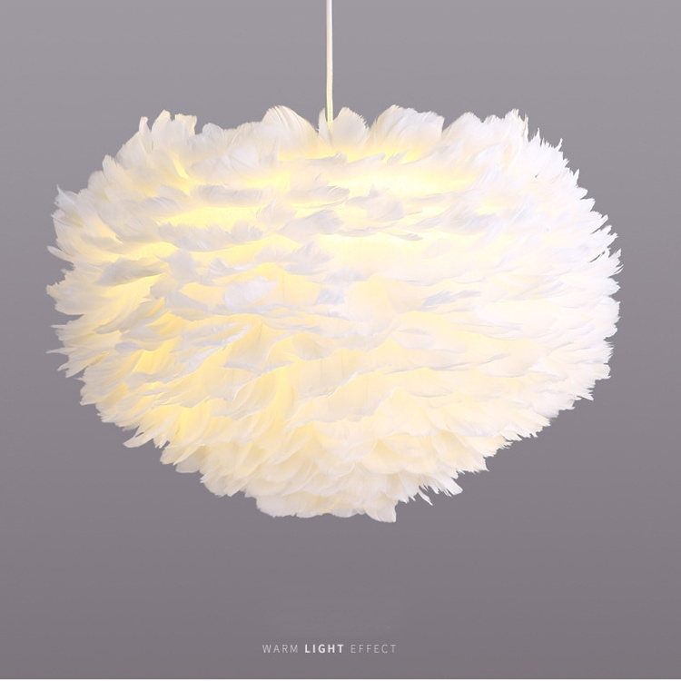 Romantic Feather lights creative Pendant lamp Nordic E27 For children room daughter's room Decoration hanging lights