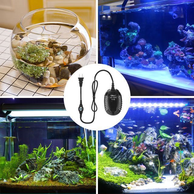 Mini Fish tank Heater with Automatic Low-water level and Constant temperature, Fish tank Heating Rod Battery Powered