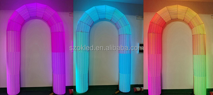 Outdoor lighting festival advertising inflatables inflatable led rainbow event night club event arch