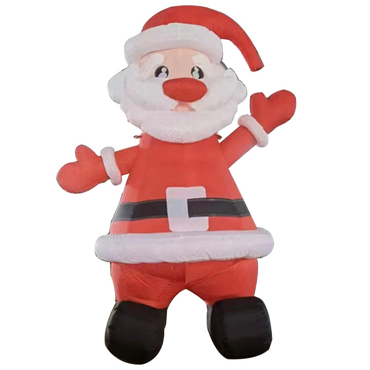 Custom Festival Outdoor Garden light PVC Christmas Santa Clause Snowman Inflatable Balloon Yard Tree Decoration Ornaments