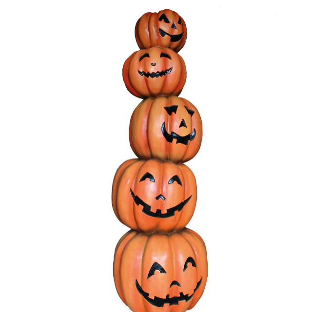 Fiberglass Statues Giant  Tower Pumpkin Halloween Large custom fiberglass sculpture Pumpkin outdoor decoration for holiday event